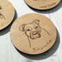 Wooden Dog Breed Personalised Dog Coaster, thumbnail 5 of 8