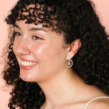 Crystal Moon And Teardrop Drop Earrings, 5 of 10