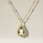 Gold Vermeil Green Quartz Necklace Alba, thumbnail 1 of 5
