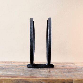 Fathers Day Forged Iron Log Store 'Long Horn' Design, 7 of 12