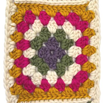 Granny Square Scarf 100% Merino Crochet Kit, 4 of 6