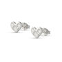 Silver Floral Heart Studs, thumbnail 3 of 5