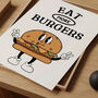 Eat More Burgers Retro Print, thumbnail 5 of 6