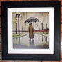 Framed 'Umbrella In The Rain' Print. Lowry Style, thumbnail 2 of 4