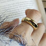 Chunky 18 K Gold Plated Dome Stacking Ring, thumbnail 5 of 5