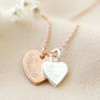 Personalised Double Heart Charm Necklace, thumbnail 7 of 12
