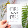 Personalised Mrs And Mrs Card, thumbnail 3 of 9