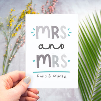 Personalised Mrs And Mrs Card, 3 of 9