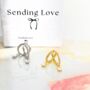 Teardrop Crystal Hoop Earrings Gold Silver Gift For Her, thumbnail 7 of 8