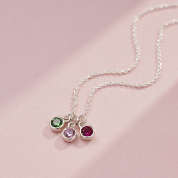 Family Birthstone Charm Necklace, 2 of 8