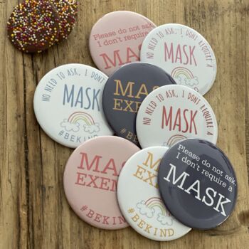Mask Exempt Badge. Badge Instead Of Mask, 4 of 5