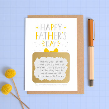 Personalised Father's Day Present Scratch Card, 3 of 10