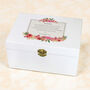 Personalised Floral Wishes White Wooden Keepsake Box, thumbnail 8 of 8