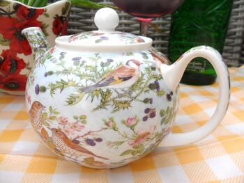 Two Cup Teapot In British Birds Design, 3 of 9