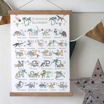 Childrens Dinosaur Alphabet Print, 3 of 6