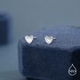 Sterling Silver Sunburst Heart Stud Earrings, thumbnail 5 of 12