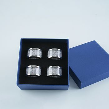 Set Of Four Napkin Rings With Swarovski Crystals, 4 of 4