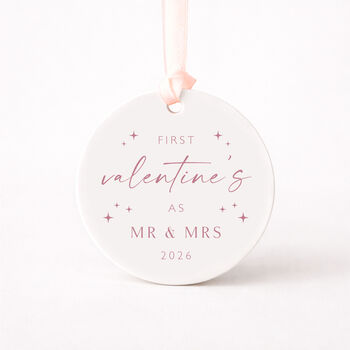 First Valentines As Mr And Mrs Star Design Bottle Tag Gift, 10 of 12