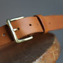 Personalised Leather Belt In Tan, thumbnail 4 of 10