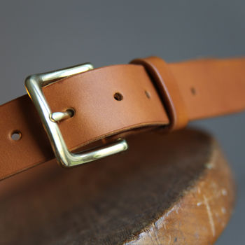 Personalised Leather Belt In Tan, 4 of 10