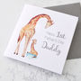 Personalised Giraffe 1st Father's Day Card, thumbnail 1 of 3