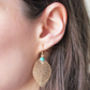 Filigree Leaf Earrings, thumbnail 2 of 8