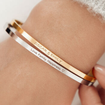 Personalised Gold Or Silver Plated Engraved Bracelet, 5 of 9