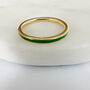 Pop Of Colour Green Enamel Ring, thumbnail 3 of 6