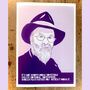 Pratchett Illustrated Portrait And Quote Print, thumbnail 1 of 8