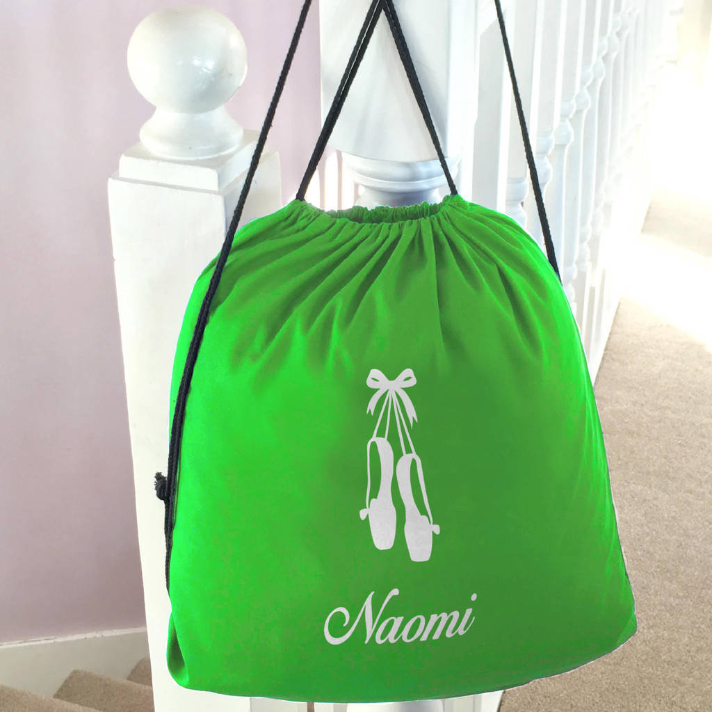 Personalised Drawstring Cotton School Bag By Pink Pineapple Home ...