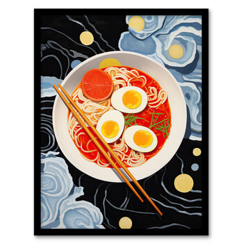 Noodles And Doodles Ramen Food Kitchen Wall Art Print, 5 of 6