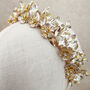 Gold Flower Bridal Crown, thumbnail 6 of 6