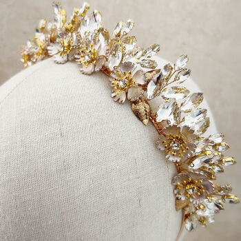 Gold Flower Bridal Crown, 6 of 6