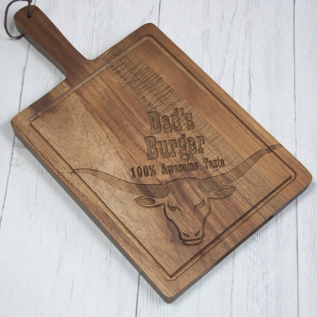 personalised burger board by oh so cherished | notonthehighstreet.com