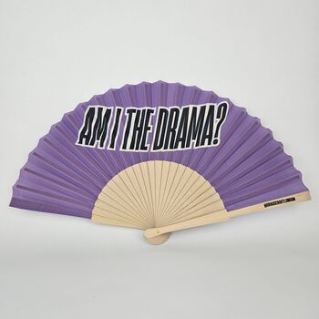 Handheld Am I The Drama Folding Fan, 2 of 3