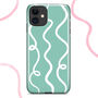 Squiggle Mint Green And Lilac Pattern Phone Case, thumbnail 7 of 9