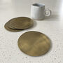 Elegant Hand Crafted Brass Coasters Set Of Four, thumbnail 4 of 6