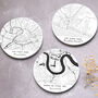 Personalised Ceramic Custom Map Coasters, thumbnail 1 of 6
