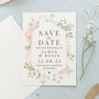 Personalised Wedding Invites 'Save The Date' Soft Floral Set Of 36, thumbnail 1 of 5