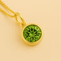 Personalised Gold Plated Sterling Silver August Peridot Birthstone Necklace, thumbnail 1 of 8