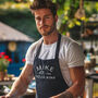 Slogan Apron: Personalised For Him, Name And Year, thumbnail 1 of 12