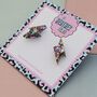Glitter Lightning Bolt Stud Earrings *More Colours Available*, thumbnail 4 of 12