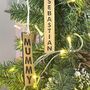 Personalised Name Bar Christmas Tree Decoration, thumbnail 1 of 6