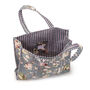 Serendipity Cotton Quilted Tote Bag Grey Meadow, thumbnail 4 of 5