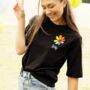 Love And Flower Embroidered T Shirt, thumbnail 1 of 2