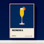 Mimosa Cocktail Print, thumbnail 1 of 2