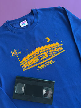 'A Night At The 90s Vhs Store' Screen Printed Sweatshirt, 3 of 4