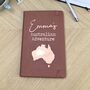 Personalised Faux Leather Country Map Travel Journal, thumbnail 1 of 3