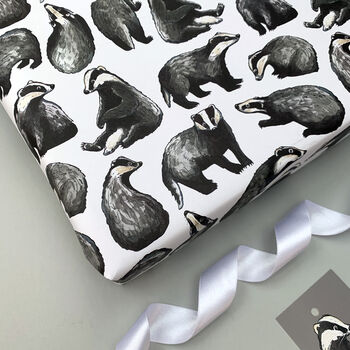 Badger Watercolour Wrapping Paper, 9 of 10