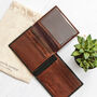 Personalised Rfid Black And Tan Leather Wallet, thumbnail 5 of 8
